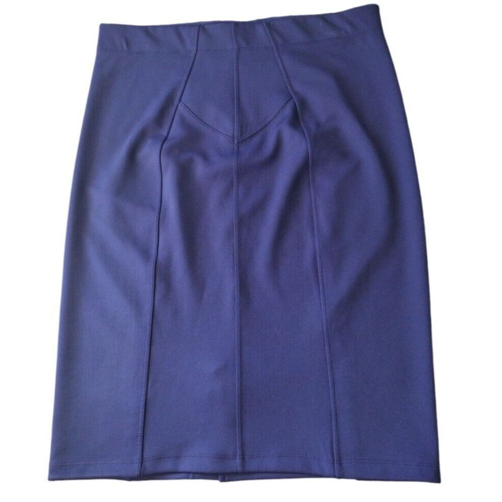 Daisy Fuentes Skirt Women's‎ M Purple Stretch Straight Office Business Career
